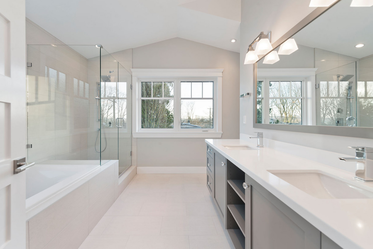 East Vancouver Heritage Style Custom Home Master Ensuite