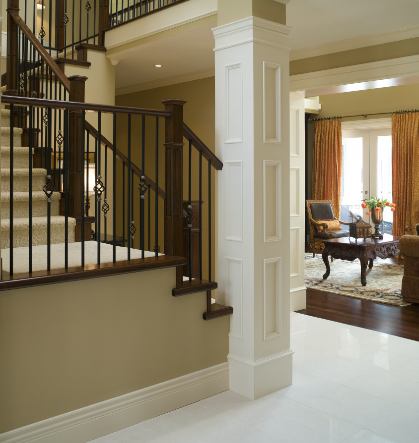 custom built home stairs