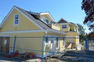 Another custom laneway nearing completion by Wallmark Custom Homes