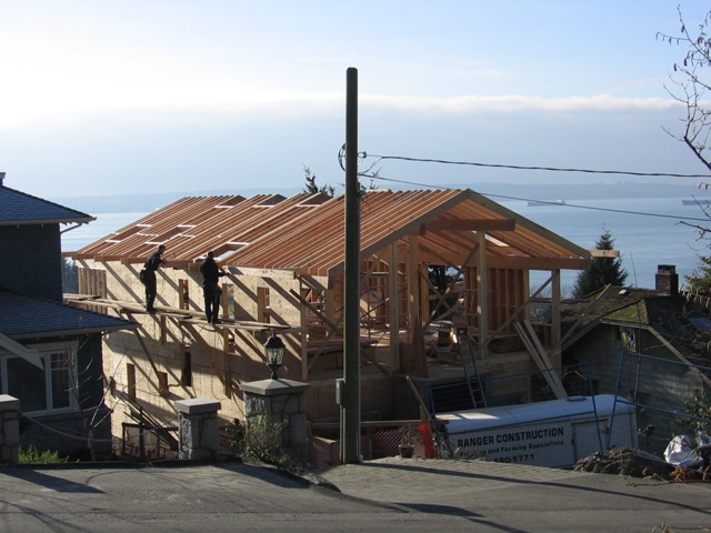 Wallmark Custom New Home Under Construction, West Vancouver, BC