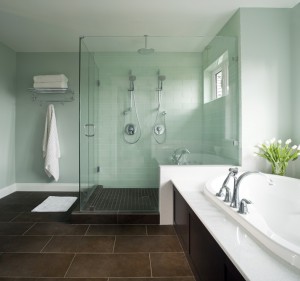 A dry bathroom in a custom Vancouver home